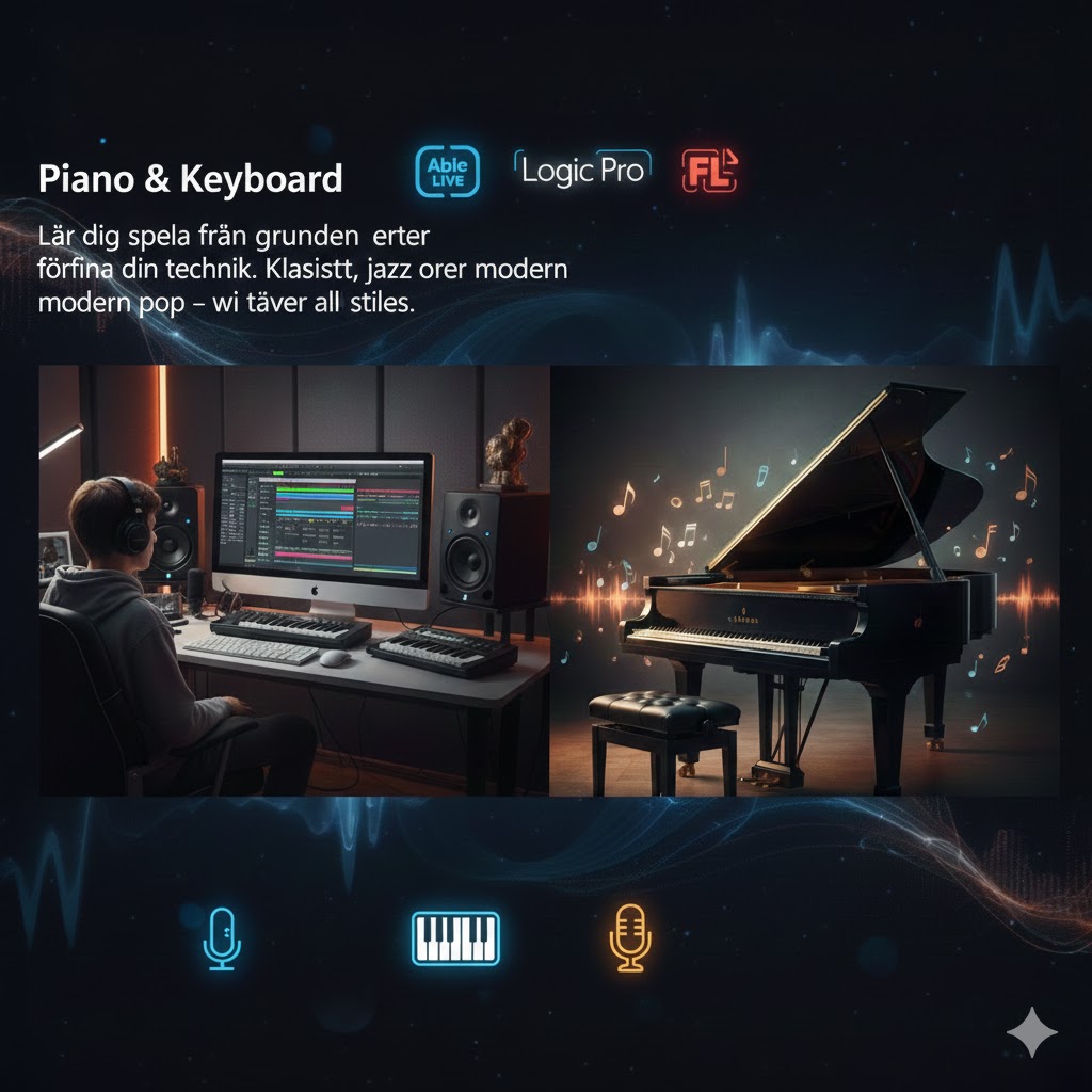 Piano och keyboard lektioner online